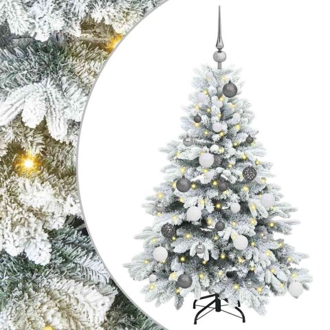 VidaXL Sztuczna choinka z 150 diodami LED Biały 120 cm PE i PVC
