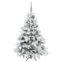 VidaXL Sztuczna choinka z 150 diodami LED Biały 120 cm PE i PVC