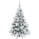 VidaXL Sztuczna choinka z 150 diodami LED Biały 120 cm PE i PVC