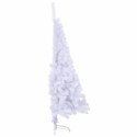 VidaXL Sztuczna choinka z 150 diodami LED Biały 120 cm PVC i stal