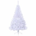 VidaXL Sztuczna choinka z 150 diodami LED Biały 120 cm PVC i stal