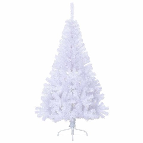 VidaXL Sztuczna choinka z 150 diodami LED Biały 120 cm PVC i stal