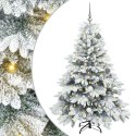 VidaXL Sztuczna choinka z 150 diodami LED Biały 150 cm PE i PVC
