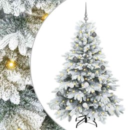 VidaXL Sztuczna choinka z 150 diodami LED Biały 150 cm PE i PVC