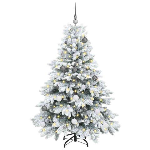 VidaXL Sztuczna choinka z 150 diodami LED Biały 150 cm PE i PVC