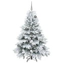 VidaXL Sztuczna choinka z 150 diodami LED Biały 150 cm PE i PVC