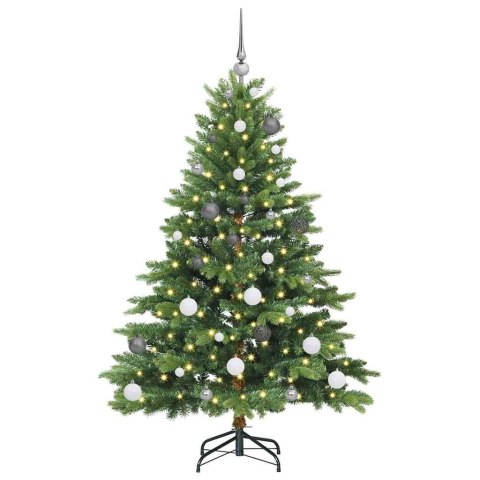 VidaXL Sztuczna choinka z 150 diodami LED Zielony 150 cm PE i PVC
