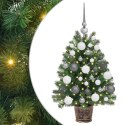 VidaXL Sztuczna choinka z 150 diodami LED Zielony 75 cm PE i PVC