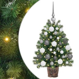 VidaXL Sztuczna choinka z 150 diodami LED Zielony 75 cm PE i PVC