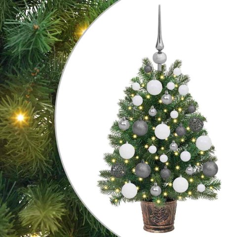 VidaXL Sztuczna choinka z 150 diodami LED Zielony 75 cm PE i PVC