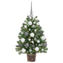 VidaXL Sztuczna choinka z 150 diodami LED Zielony 75 cm PE i PVC