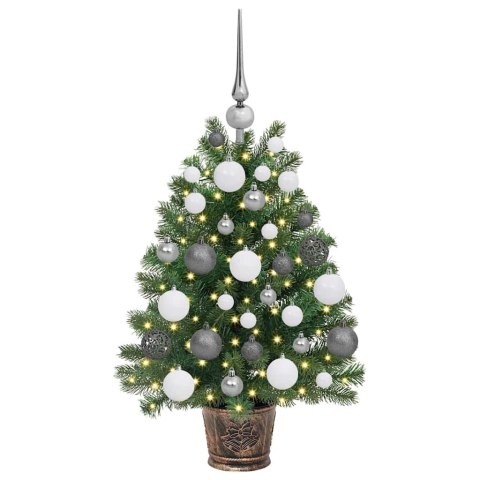 VidaXL Sztuczna choinka z 150 diodami LED Zielony 75 cm PE i PVC