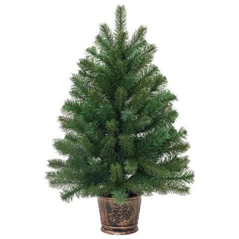 VidaXL Sztuczna choinka z 150 diodami LED Zielony 75 cm PE i PVC