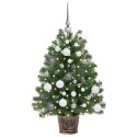 VidaXL Sztuczna choinka z 150 diodami LED Zielony 95 cm PE i PVC