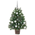 VidaXL Sztuczna choinka z 150 diodami LED Zielony 95 cm PE i PVC