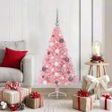 VidaXL Sztuczna choinka z oświetleniem na Boże Narodzenie 120 cm PVC