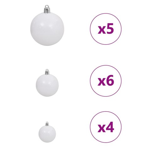 VidaXL Sztuczna choinka z oświetleniem na Boże Narodzenie 150 cm PET