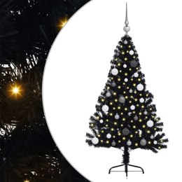 VidaXL Sztuczna choinka z oświetleniem na Boże Narodzenie 150 cm PVC