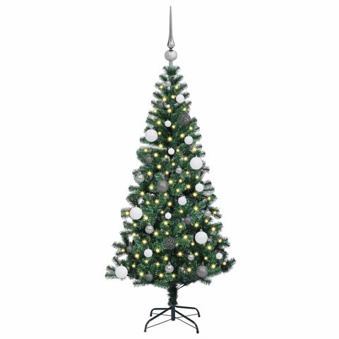 VidaXL Sztuczna choinka z oświetleniem na Boże Narodzenie 150 cm