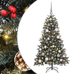 VidaXL Sztuczna choinka z podstawą Zielony 120 cm PVC, plastik i stal