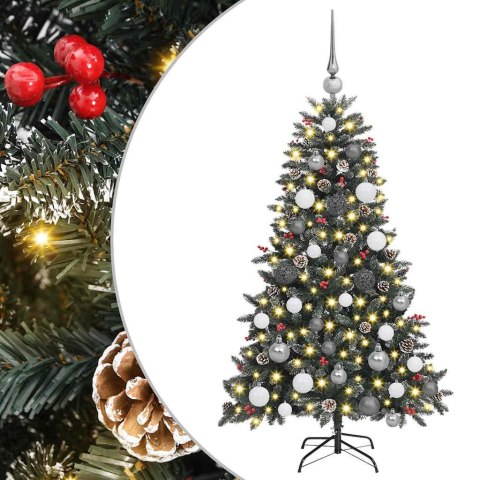 VidaXL Sztuczna choinka z podstawą Zielony 120 cm PVC, plastik i stal
