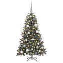 VidaXL Sztuczna choinka z podstawą Zielony 120 cm PVC, plastik i stal