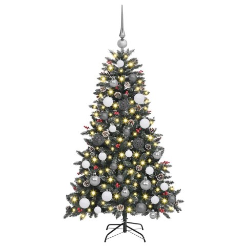 VidaXL Sztuczna choinka z podstawą Zielony 120 cm PVC, plastik i stal