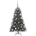 VidaXL Sztuczna choinka z podstawą Zielony 120 cm PVC, plastik i stal