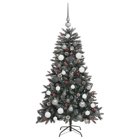 VidaXL Sztuczna choinka z podstawą Zielony 120 cm PVC, plastik i stal