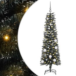 VidaXL Sztuczna choinka z podstawą Zielony 150 cm PVC, plastik i stal