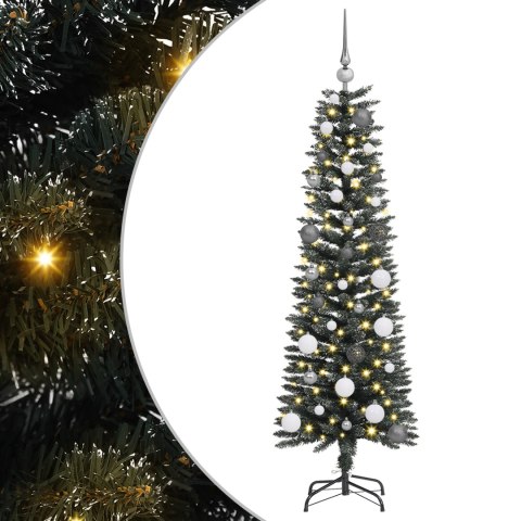 VidaXL Sztuczna choinka z podstawą Zielony 150 cm PVC, plastik i stal