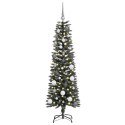VidaXL Sztuczna choinka z podstawą Zielony 150 cm PVC, plastik i stal