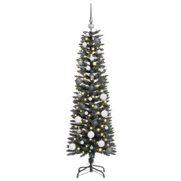VidaXL Sztuczna choinka z podstawą Zielony 150 cm PVC, plastik i stal