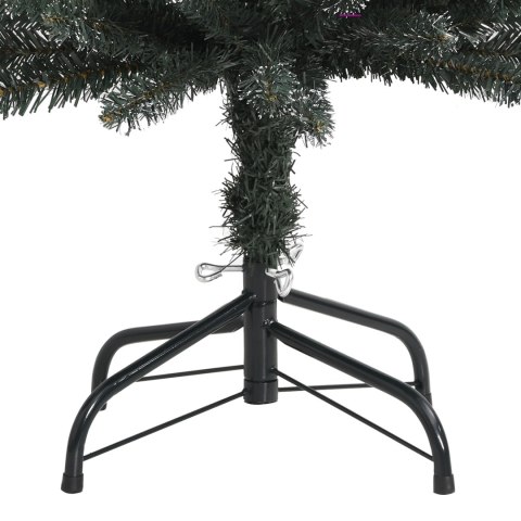 VidaXL Sztuczna choinka z podstawą Zielony 150 cm PVC, plastik i stal