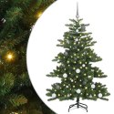 VidaXL Sztuczna choinka z zawiasami Zielony 150 cm PVC i stal