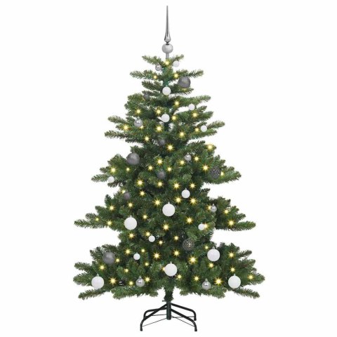 VidaXL Sztuczna choinka z zawiasami Zielony 150 cm PVC i stal