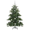 VidaXL Sztuczna choinka z zawiasami Zielony 150 cm PVC i stal