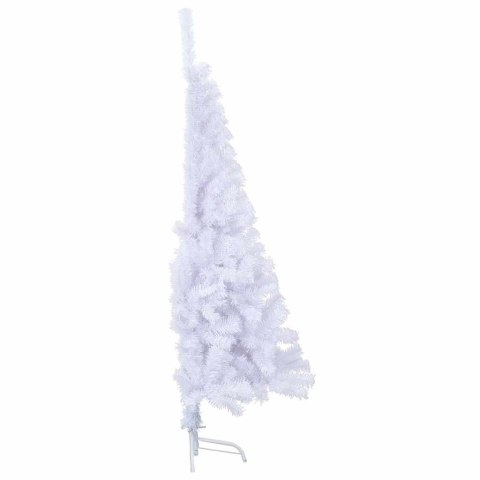 VidaXL Sztuczna choinka ze stojakiem, połówka, biała, 120 cm, PVC