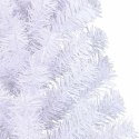 VidaXL Sztuczna choinka ze stojakiem, połówka, biała, 120 cm, PVC