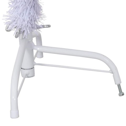 VidaXL Sztuczna choinka ze stojakiem, połówka, biała, 120 cm, PVC