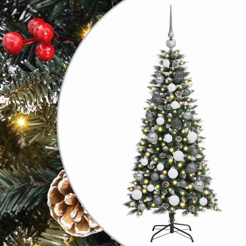 VidaXL Sztuczna choinka zielony 120 cm PVC, plastik i stal