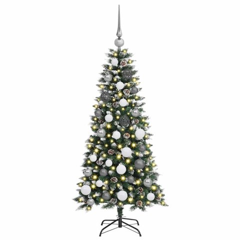VidaXL Sztuczna choinka zielony 120 cm PVC, plastik i stal