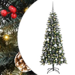 VidaXL Sztuczna choinka zielony 150 cm PVC, plastik i stal