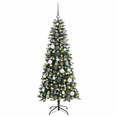 VidaXL Sztuczna choinka zielony 150 cm PVC, plastik i stal