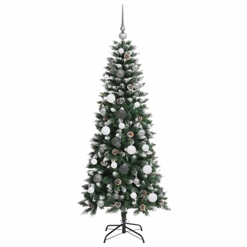 VidaXL Sztuczna choinka zielony 150 cm PVC, plastik i stal