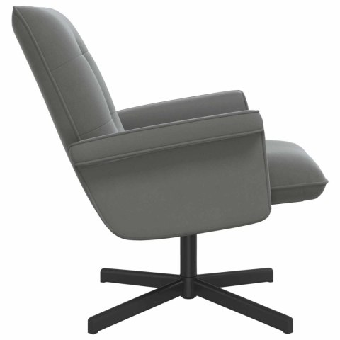 VidaXL Fotel obrotowy ciemnoszary Welur