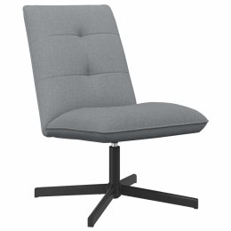 VidaXL Fotel obrotowy jasnoszary tkanina