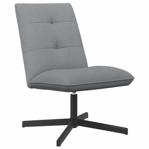 VidaXL Fotel obrotowy jasnoszary tkanina