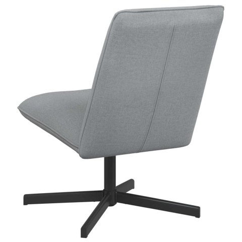 VidaXL Fotel obrotowy jasnoszary tkanina