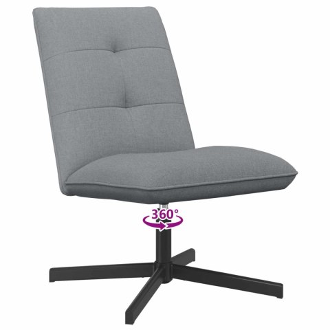 VidaXL Fotel obrotowy jasnoszary tkanina